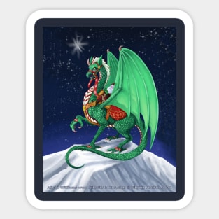 The Christmas Dragon delivers! Sticker